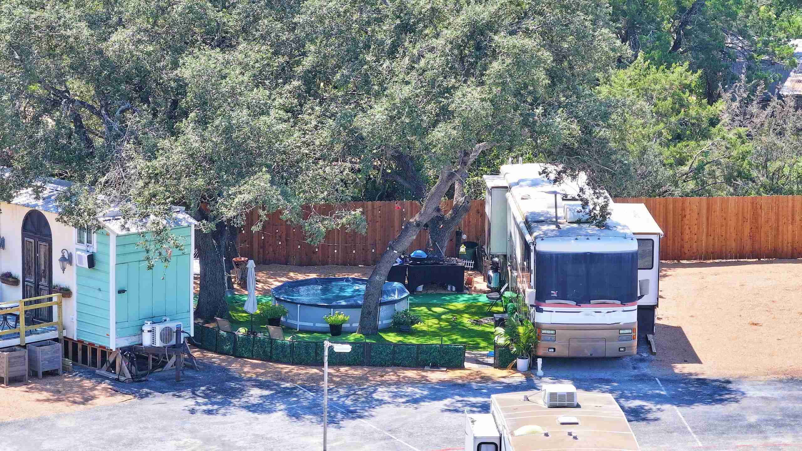 A view across the Lakeside RV Park grounds
