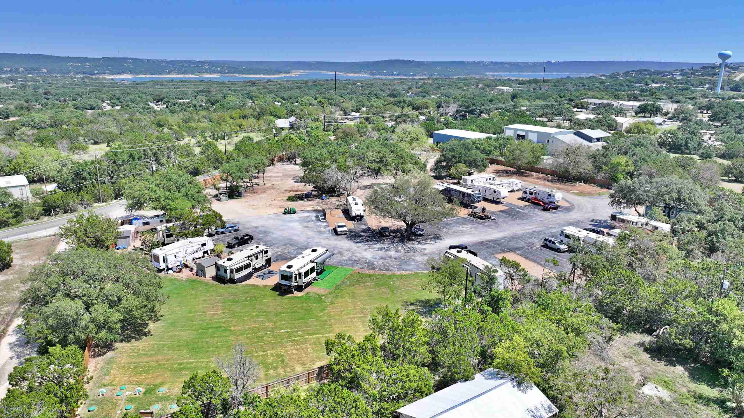 Shaded grounds at Lakeside RV Park